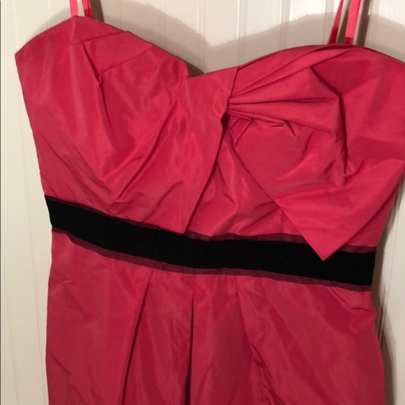NWT Hot Pink/Black Strapless BCBG MaxAzria Dress - Picture 2 of 4